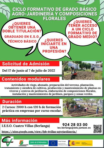 Ciclo Agro Jardinería I.E.S.O. Cuatro Villas